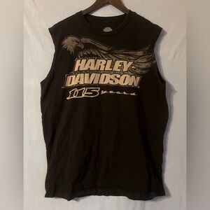 Black Harley Davidson Sleeveless T-shirt Size XL